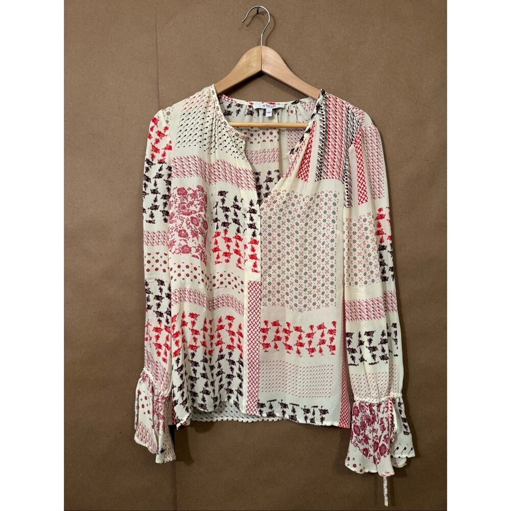 Derek Lam‎ 10 Crosby Sheer Patterned Blouse